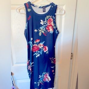 Navy Floral Comfy Dress